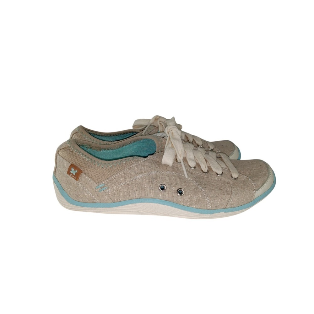 Dr Scholls Jennie Sneakers Comfort Casual Gold Beige Blue Lace Up Women's 7 M